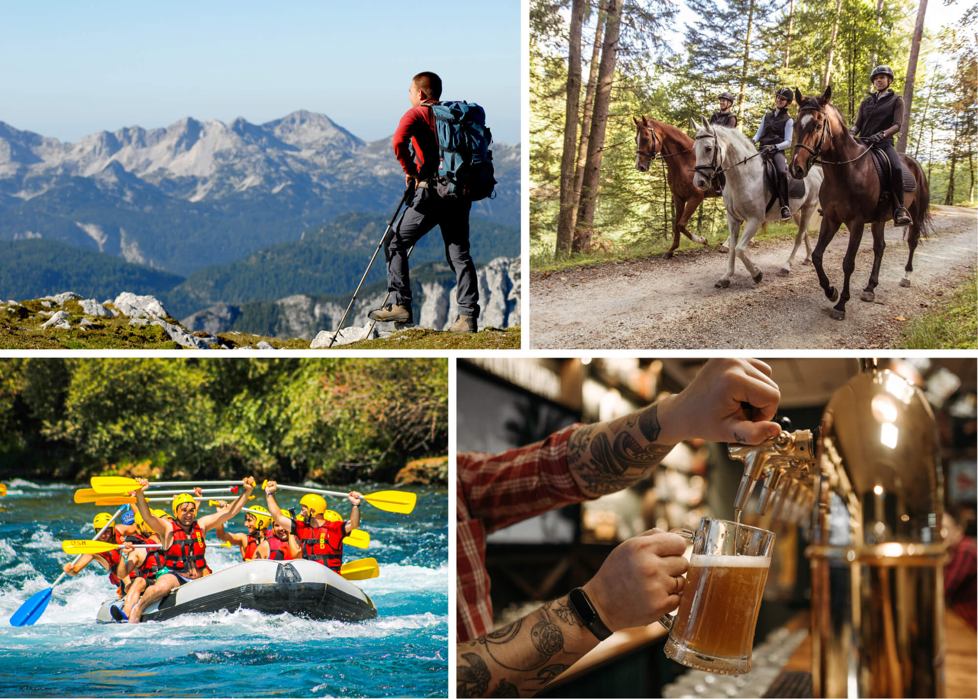Colorado daytime activities and adventures, from hiking to whitewater rafting, horseback riding to brewery hopping