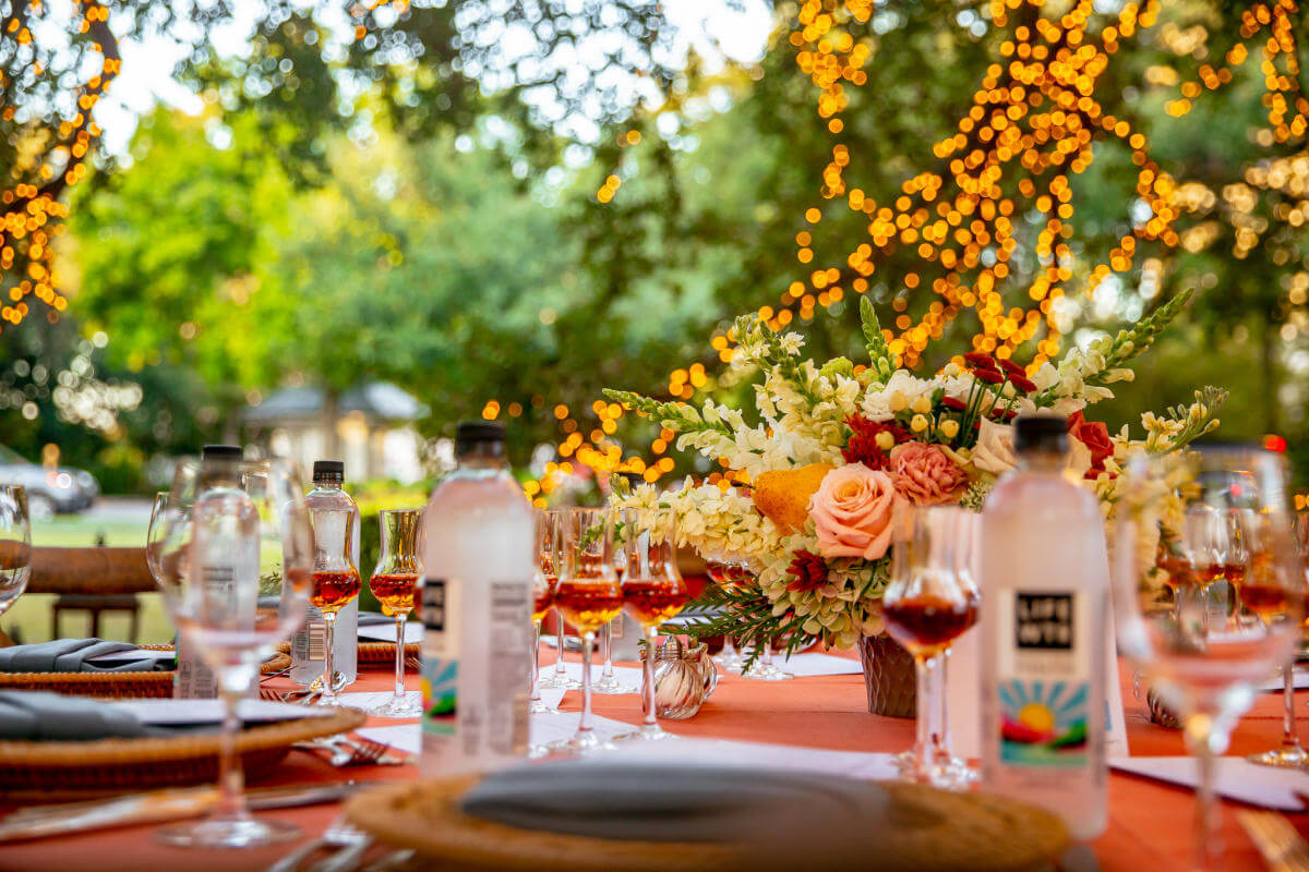 a table set for a party