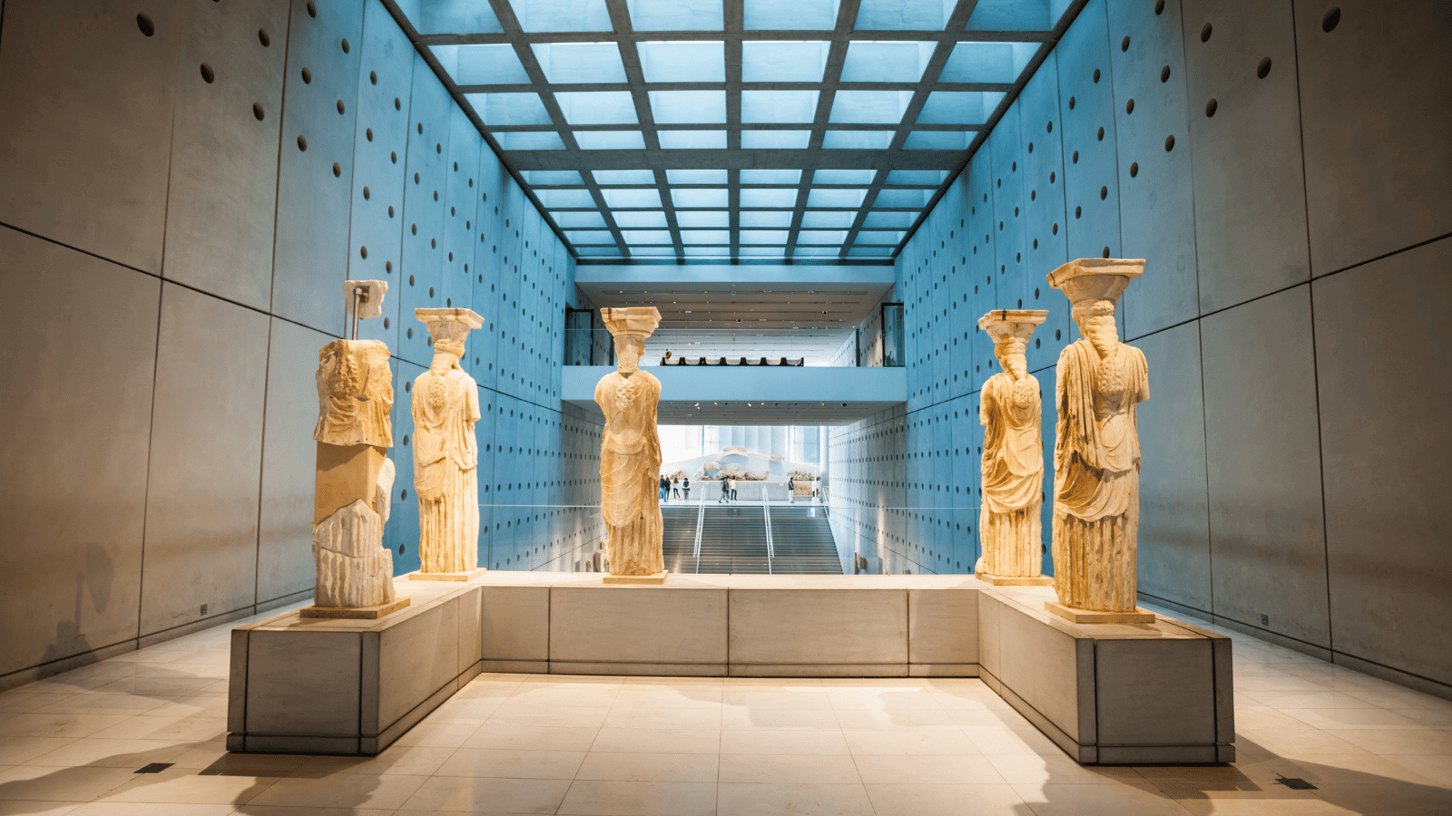 Athens Greece Acropolis Museum statues exhibit