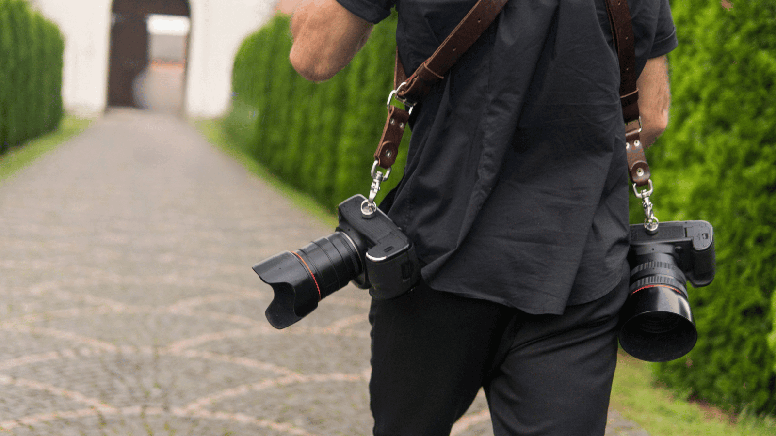 Professional Photographer walking