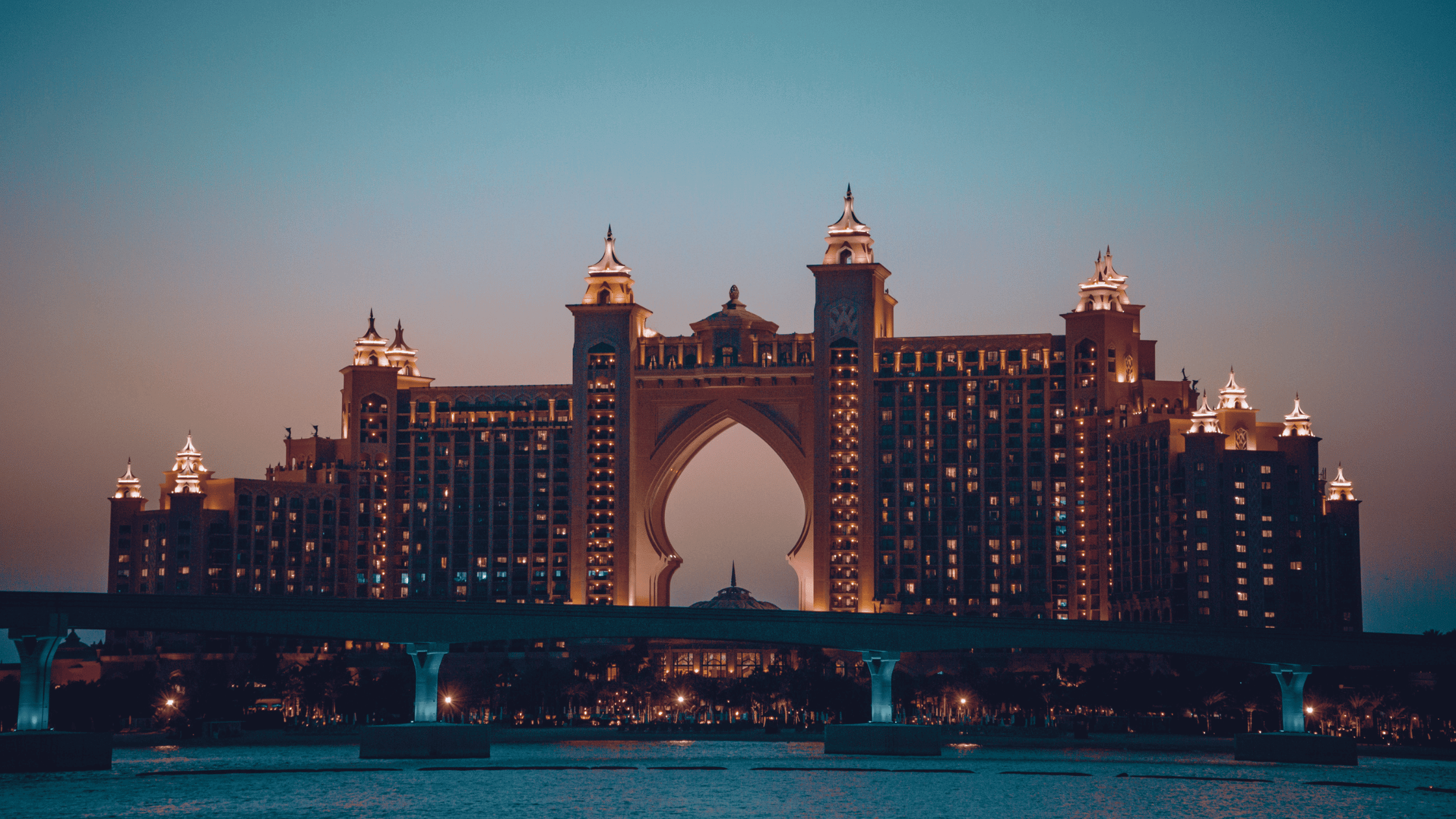 Atlantis Dubai at night