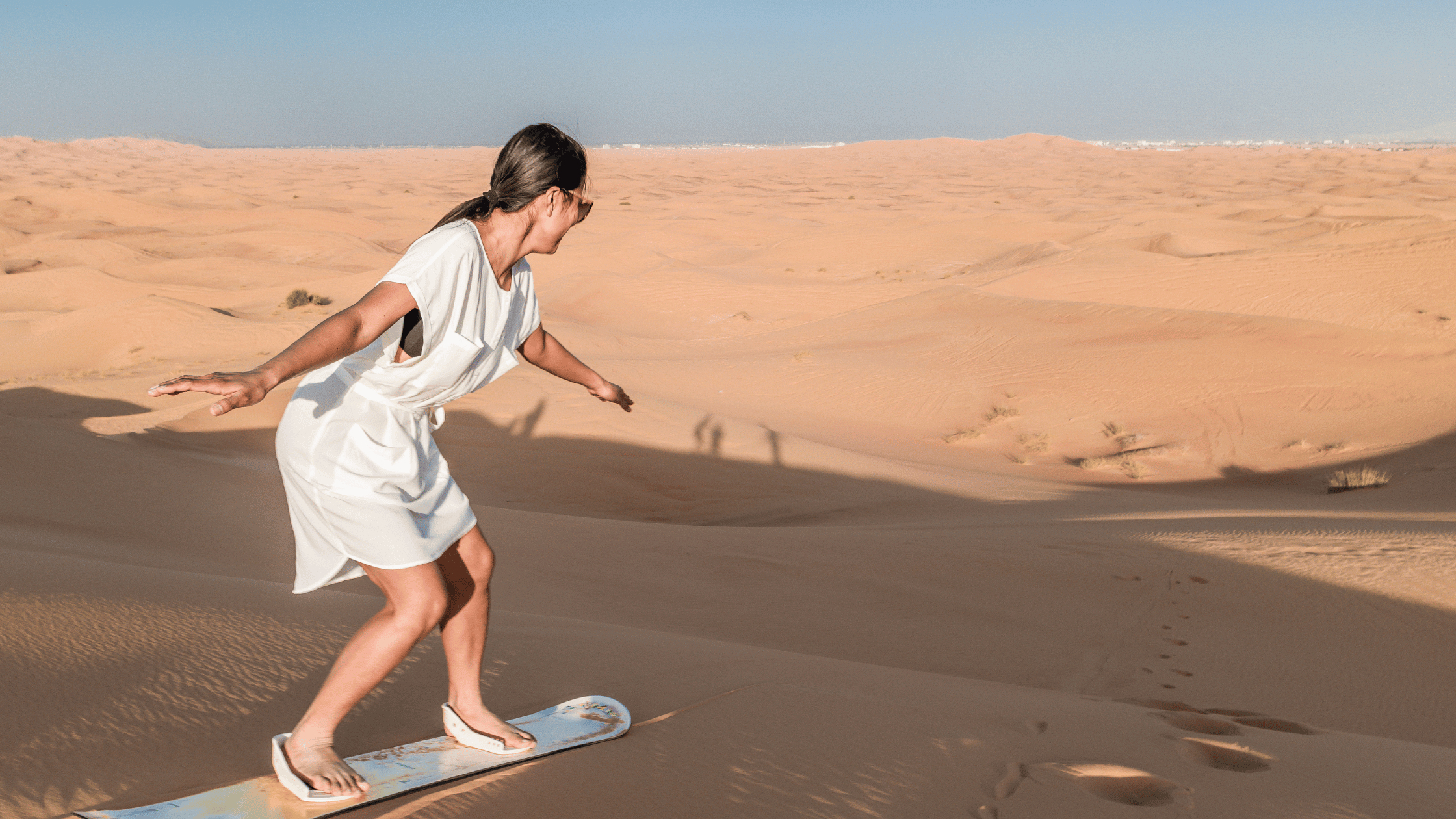 Sand boarding in Dubai