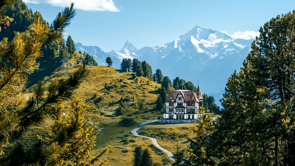 The Matterhorn overlooking Villa Cassel in Switzerland _ World Events Consulting, A Hosts Global Member